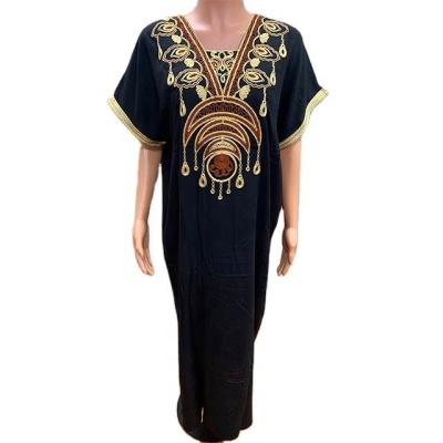 China Cotton ABAYA DRESS Caftan Kaftan Dress Headtie Women Islamic African Dresses Arabic Clothing Muslim African Moroccan African Maxi Casual Dresses for sale