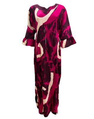 China Comfortable islamic clothing kaftan abaya print kitenge moroccan dress designs african dresses with headwraps women african dresses for sale