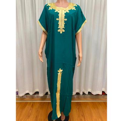 China Modern Abaya Embroidery Dress Comfortable Kebaya Women Fashion Casual Muslim Dress African Print Designs For Ladies Dress for sale