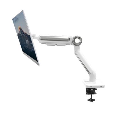 China Ultra Wide Fender Monitor Stand with USB LCD Monitor Arm Mount VESA Desk Mount with Clamp and Grommet Base 15