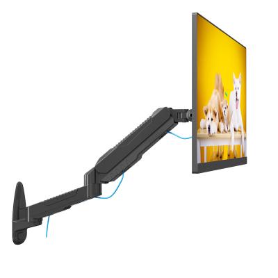 China Monitor Wall Mount, Fully Adjustable Polished Aluminum Single Fender Monitor Arm 21.7 Inch Max 15