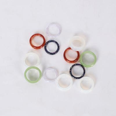 China Earth Fashion Resin Colorful Ring Transparent Jewelry Ring Party Gifts For Girls Women for sale