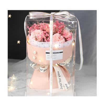 China Professional Good Smell Flower Gift Bouquet Soap Rose Wholesale With PVC Gift Box for sale