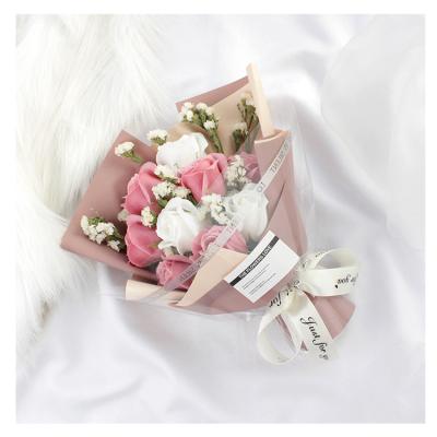 China High Quality Artificial Good Smell Decoration Flower Soap Flower Bouquet for sale