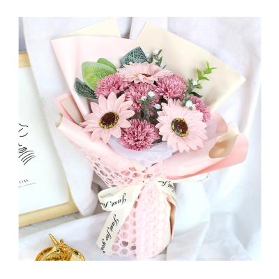 China Online Wholesaletor Good Smell Dried Soap Flower Bouquet For Friend Birthday Gift for sale