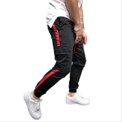 China Anti-pilling Striped Fitness Casual Pants Sports Track Cargo Mens Sweatpants Joggers Pants Mens Joggers Pants for sale