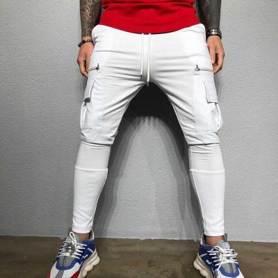 China Anti-pilling Mens Streetwear Joggers Sweatpants Spliced ​​Pants Pockets Cargo Pants For Men for sale