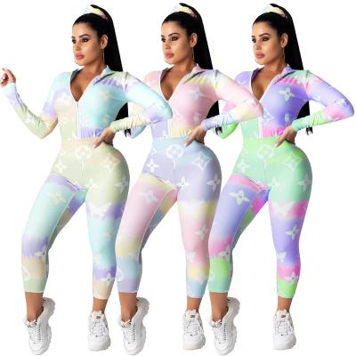 China Autumn Breathable Women 2 Piece Set Zipper Casual Hoodies Set Jumpsuit Women Casual Clothes for sale