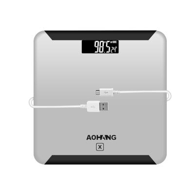 China Rechargeable Bathroom Scales Polygon Electronic Digital Scale Usb Power Supply Digital Scale for sale