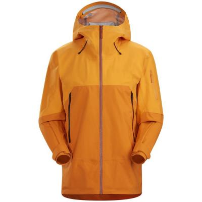 China Breathable Unisex Hardshell Orange Waterproof Hooded Ski Hiking Outdoor Jackets for sale