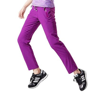 China OEM Breathable Women Purple Waterproof Lightweight Training Fabric Hiking Outdoor Climbing Tactical Pants for sale