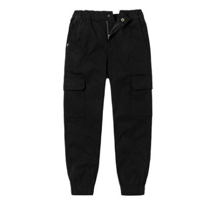 China Breathable Boys Black Big Pockets Waterproof Elastic Trousers Training Cuffs Pants Hiking Outdoor Sports for sale