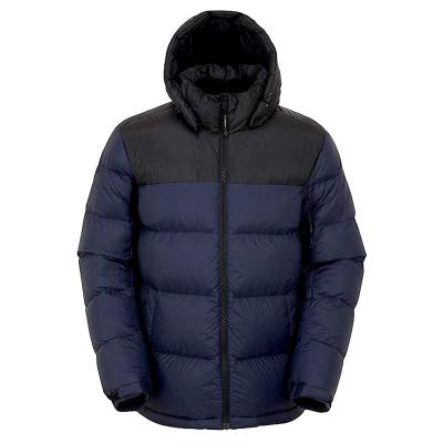 China Custom Made Windproof Mens Windproof Keep Warm Dry Soft Shell Winter Stripper Filled Duck Down Jackets for sale