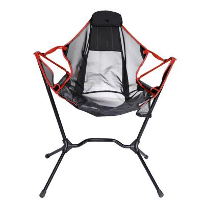 China Easy-carry Outdoor Portable Camping Relax Outdoor Garden Swing Chair Furniture Aluminum Alloy Rocking Chair for sale