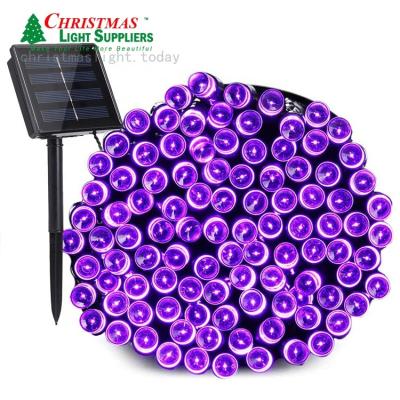 China Energy Saving Purple 72ft Solar Powered 200 LED String Lights 8 Modes Waterproof Led Twinkle Decoration Lights Garden Patio Christmas for sale