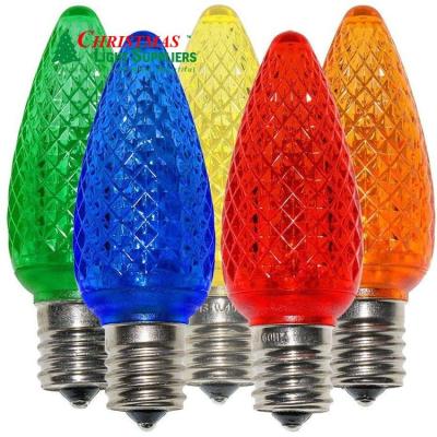 China Christmas C9 LED E17 Replacement Bulbs Christmas Light Bulbs Faceted Christmas Replacement Bulbs for sale