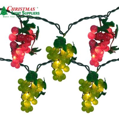 China Patio Lights Customized Patio String Lights Outdoor Decorative Strand Lights LED Fruit Grape Cluster String Light Set for sale