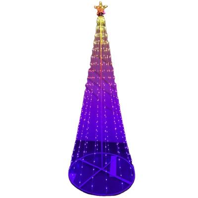 China Christmas Tree LED Christmas Tree Light H8ft 355LEDs Garden Decoration Pixel LED Cone Tree Pixel Tree for sale