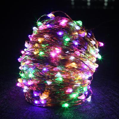 China Copper Wire Customized 12V Copper String Lights With Power Adapter 2 Led Fairy Lights 200 Meters For Wedding Party Christmas Home Decoration for sale