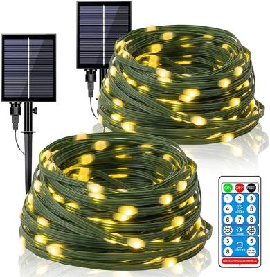 China Color Changing 2pk Durable 32.8ft Solar Outdoor String Lights With Outdoor 8 