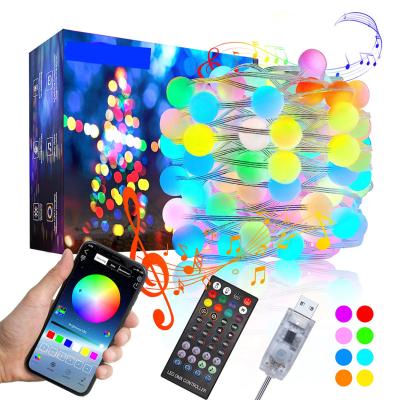 China Color Changing 32.8FT Smart Durable Light Colors Christmas String Music Fairy Lights Variable Outdoor Holiday LED Holiday Light for sale