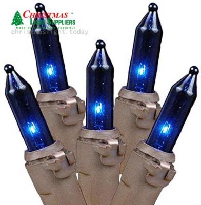 China Novelty Mini Lights Premium 20 Mini Lights Set Indoor Outdoor Christmas Incandescent Bulbs Mini String Light Brown Wire for sale