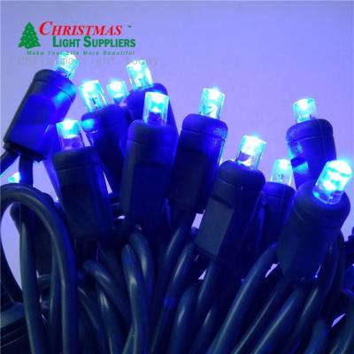 China Factory Price 5mm Outdoor Light Blue Led Connectable Christmas Party Wedding String Lights Energy Saving Wide Angle String Lights for sale