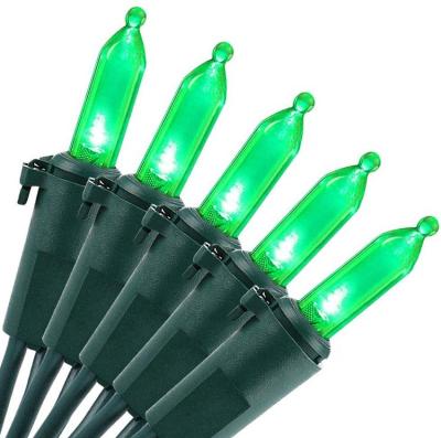 China Customized Energy Saving Green Led Christmas Lights 100 LED Outdoor Waterproof Connectable Christmas Tree Lights 33ft for sale