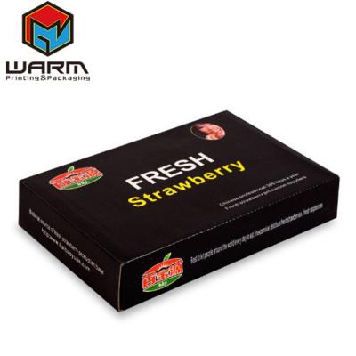 China Biodegradable Collapsible Strawberry Fruit Corrugated Paper Packaging Box With EVA Foam Insert Divider for sale