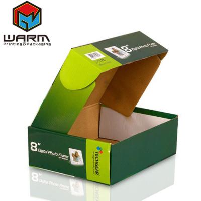 China OEM Biodegradable Tuck End Corrugated Paper Floral Printed Cardboard Packaging Small Mailer Mailer Box for sale