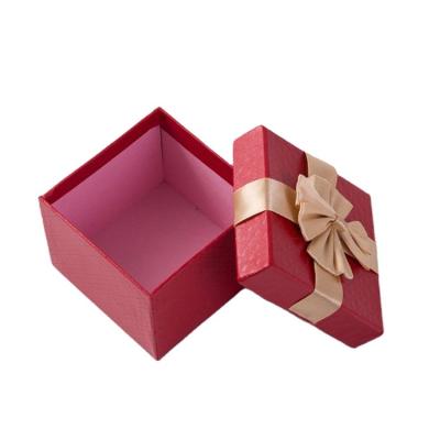 China Small Square Gift Box Hardcover Paper Cube Flower Biodegradable Packaging Box With Ribbon for sale