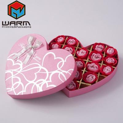 China Cube Biodegradable Flower Gift Box Rose Flower Surprise Double Birthday Heart Shaped Box for sale