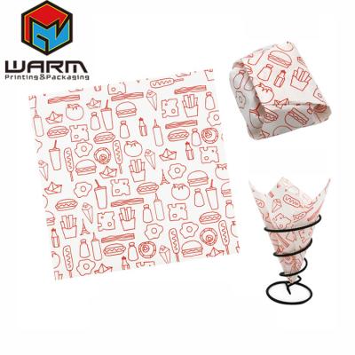 China Greaseproof Sandwich Wrapping Paper PotatoChips Wrapping Paper for sale