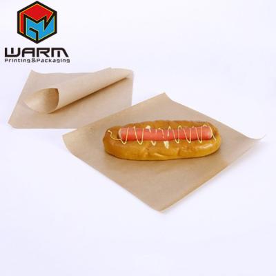 China Custom Logo Greaseproof Paper Waterproof Greaseproof Paper for Hot Dog Wrapping for sale