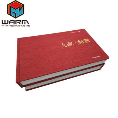 China paper & Paperboard fabric textured fabric hardcover coffee table photo canvas book printing with embossed for sale