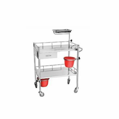 China Medical Instrument Change Dismountable Stainless Dressing Trolley for Hospital and Medical Unit for sale