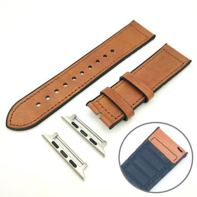 China Welcome To Customize Logo/Size/Color/Workmanship Factory Wholesale Design Ultra Soft Durable Waterproof Silicone Leather Strap 22mm For Samsung Galaxy 42mm 46mm for sale