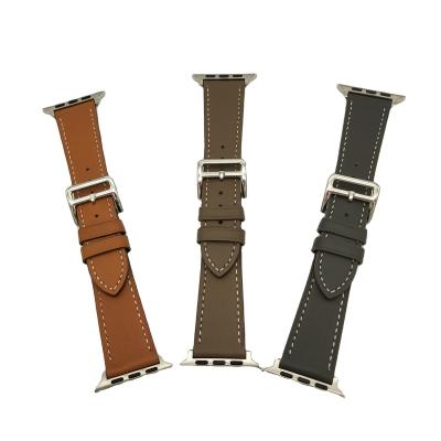 China Unique genuine leather strap suitable for smart watch band 22mm*18mm for sale