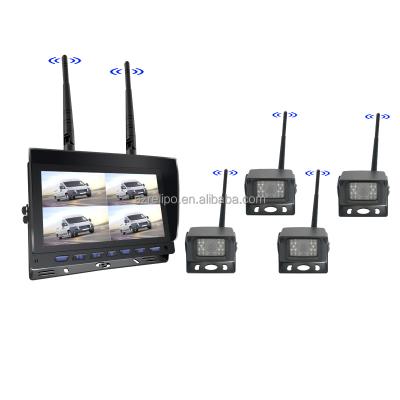 China 4CH 2.4G Digital Car NIGHT VIEW Wireless Parking Rear View Vehicle Backup Monitor Reversing Rear View System Kit for sale