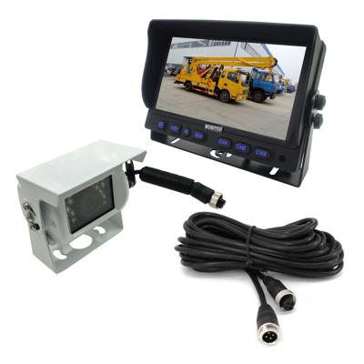 China Parking Line Quality Vehicle Monitor System 7 Inch Car Monitor With 18 IR Light Reverse Backup Camera for sale