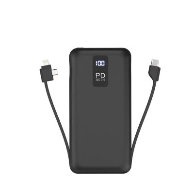 China Fast Charging Support 20000mah PD Chargers Portable Mobile Power Bank With Led Digital Display for sale