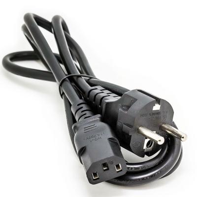 China Factory computer and laptop EU standard xlpe insulated AC cable Shenzhen 3pin plug Eu 3 pin 150cm AC cable directly for computer for sale