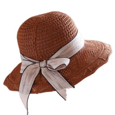 China Fashion\new\durable comfortable wholesale cotton knitted hat spring hat summer women sunshade basin can be folded beach hats for sale