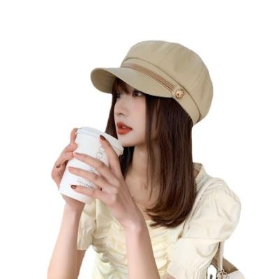 China Fashion \ Comfortable Chinese Female Red Hat \ Durable New Year Hat Duck Tongue Painter Round Along Rope Buckle Octagonal Hat for sale