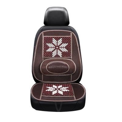 China Breathable Wooden Business Car Cushion Pearl Massage Car Cushion Cooling Auto Accessory for sale