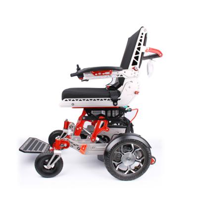 China Luxury New foldable electric wheelchair aluminum power wheel chair with lithium battery for sale