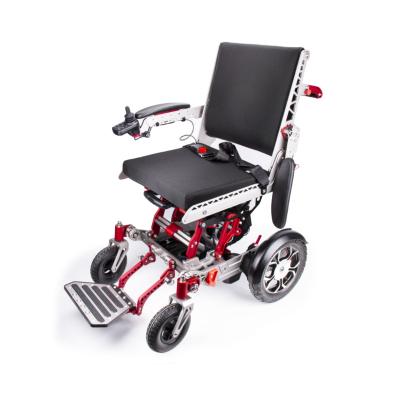 China Luxury Indoor/outdoor Use Rehabilitation Equipment Supplier Aluminum Framefolding Portable Electric Wheelchair for Airport Travel Use for sale