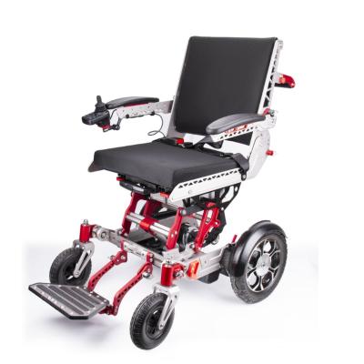 China Luxury Direct Selling Aluminum Alloy Wheelchair Portable Automatic Folding Electric Wheel Chair for Elderly for sale