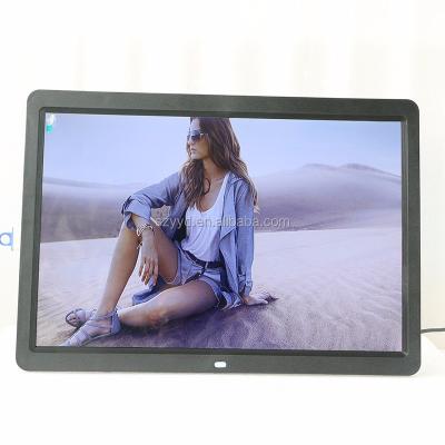 China 15 Inch Large Size ABS HD MP4 Digital Picture Frame Clock With Displayer Album for sale