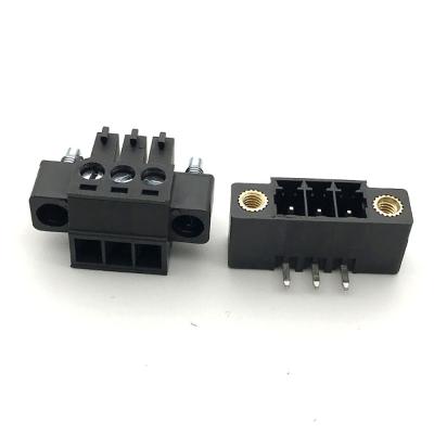 China PA66 UL94V-0 AOSI Terminal Block 3p Male Female Pluggable Black 2EDGKgk 3.81mm Black for sale